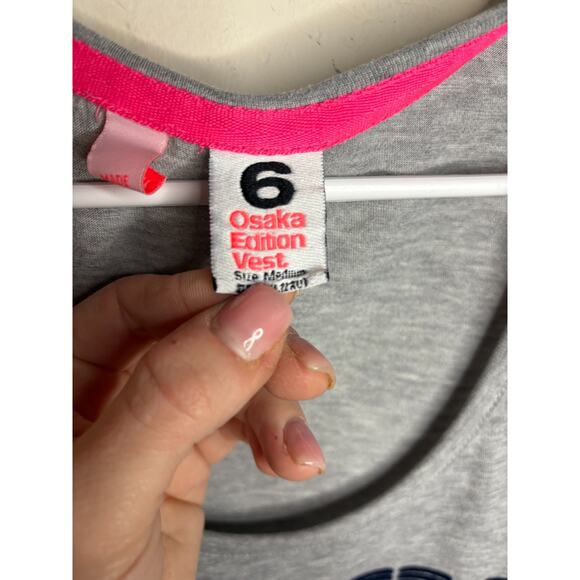 Superdry Women's Osaka Gray Racerback Tank Size M 4-10 - Picture 3 of 6